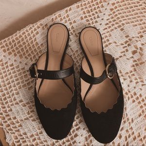 chloe lauren flat leather mary jane slide